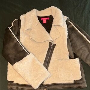 Cozy Cream and Olive Green Women's Jacket